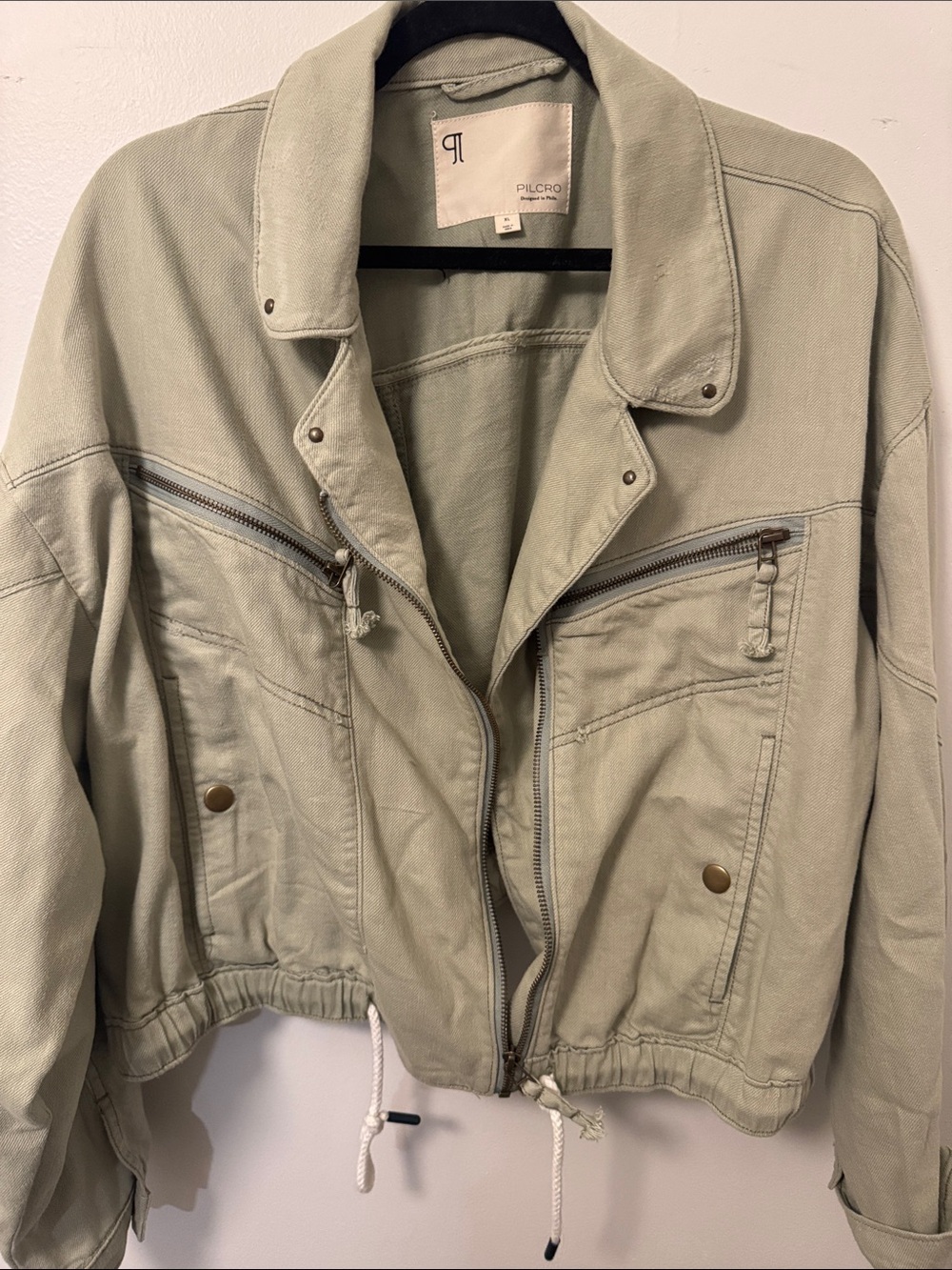 Anthropologie Pilcro Tidal Moto Utility Jacket XL - Picture 7 of 9